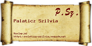 Palaticz Szilvia névjegykártya